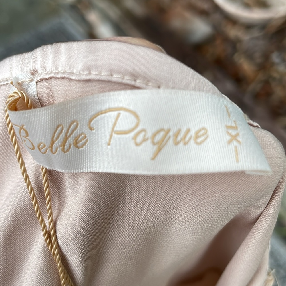 Belle Poque lace trim retro satin slip dress - Picture 7 of 9
